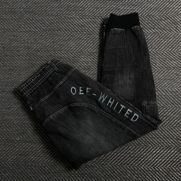 KUNSTSTTERD 백 자수로고 흑청 조거 팬츠 y 4389