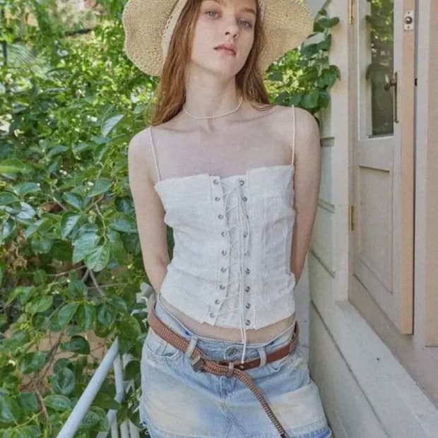 보헤미안서울 LACE CORSET TOP 레이스 코르셋 탑