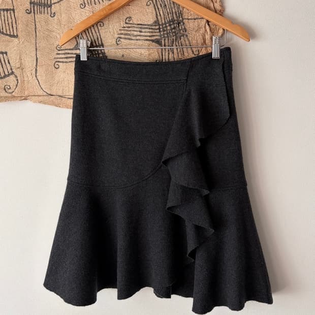 flare layered midi skirt