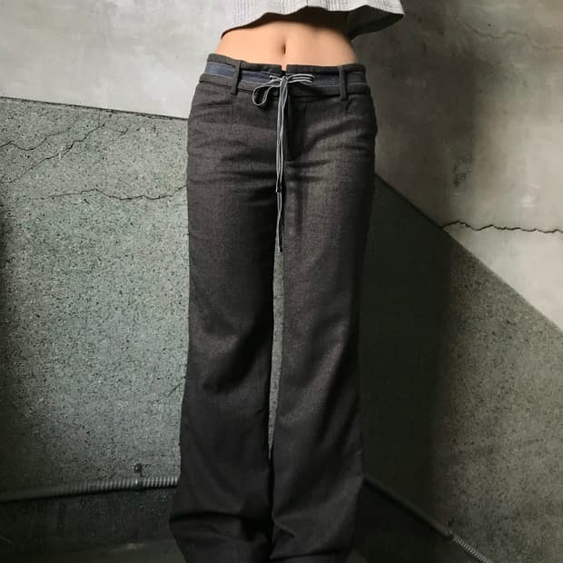 블루리본 로우라이즈 팬츠