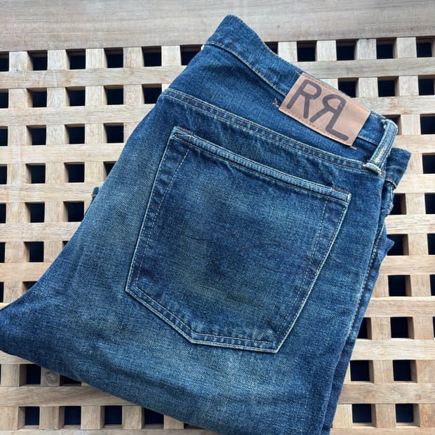 RRL 슬림 내로우 데님 진 34x32