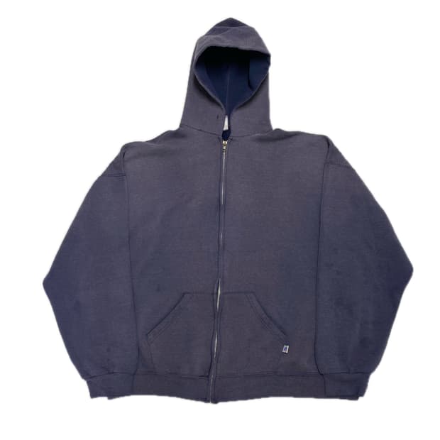 90년대 러셀 에슬레틱 후드집업 페이디드 네이비 