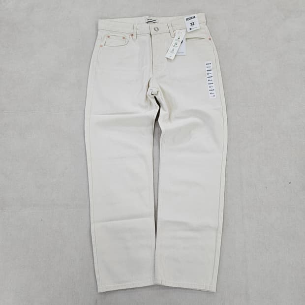 [32] 새상품 탑텐 화이트 일자 코튼 치노 면팬츠 0120Y2