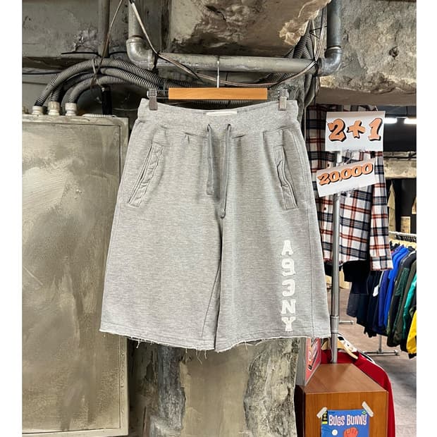 아베크롬비 밴딩 하프 팬츠 그레이 M #csz3421