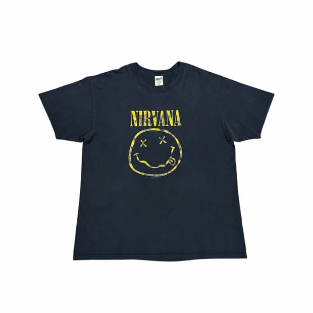 빈티지 00s Nirvana Smile 너바나 밴드 티셔츠