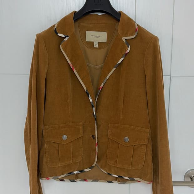 버버리 런던 코듀로이 자켓 브라운55,66 정품