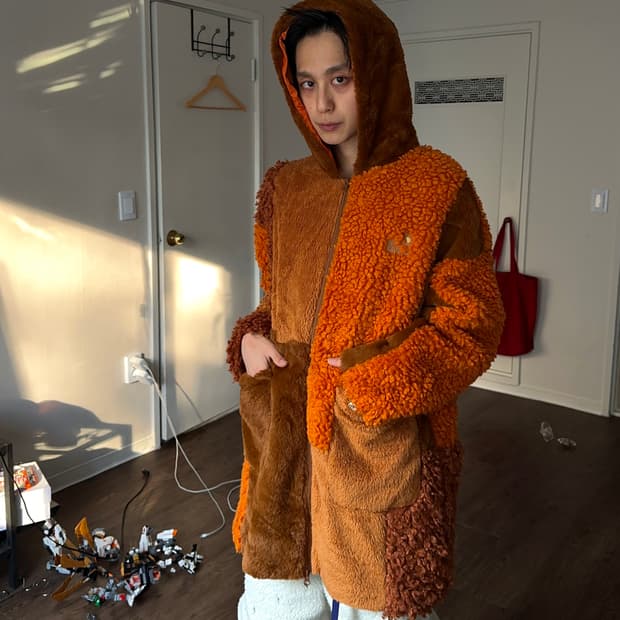 Go Slow Caravan 퍼 & 보아 플리스 패치워크 자켓