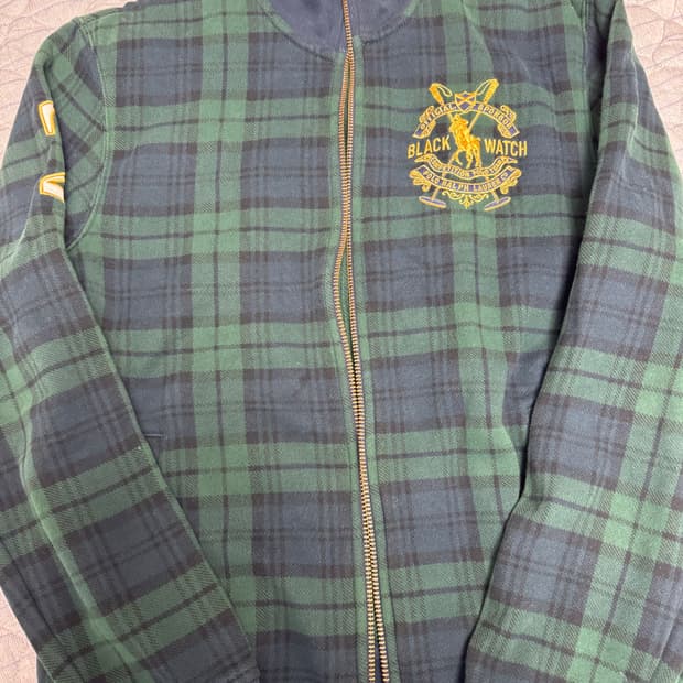 폴로 블랙와치 면자켓