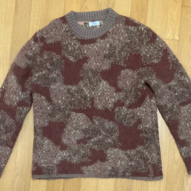 ERL 카모 모헤어 니트 브라운