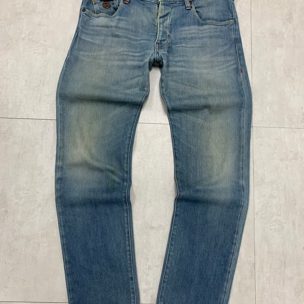 아르마니 진스 워싱 데님 팬츠 #657