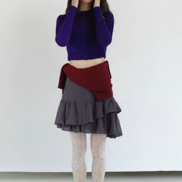 캐롤쇼페 볼륨 미니 스커트 (새상품)