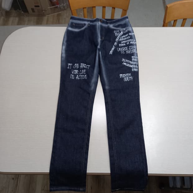30 새상품 MDK JEANS 스판 슬림일자 진청 30-203