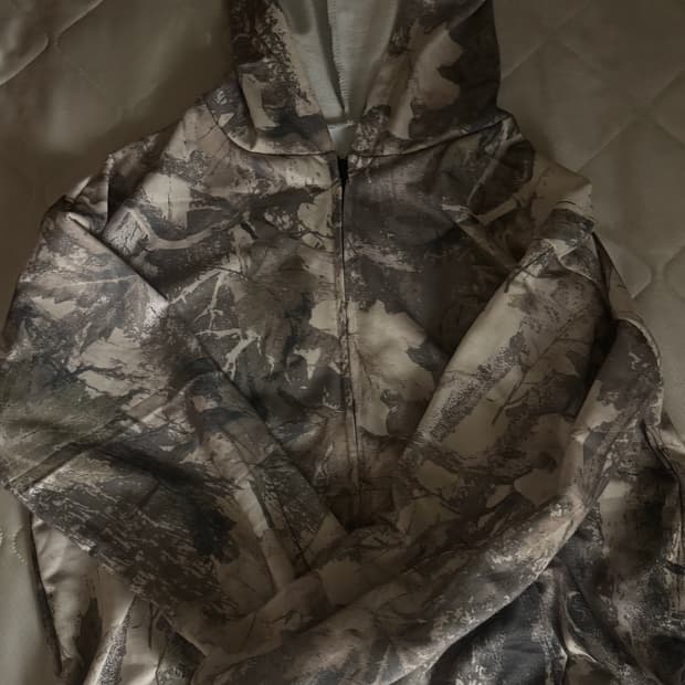 빈티지 카모 패턴 후드 집업