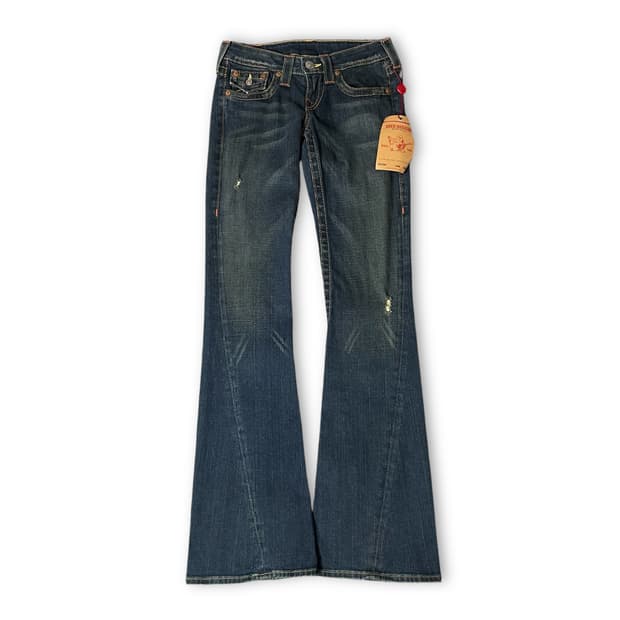 [새상품] (26) 트루릴리젼 진청 워싱 스티치 데님 팬츠 부츠컷