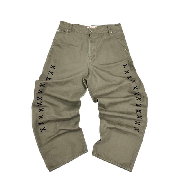 아오이로 더 데스 오브 크롬 워크 팬츠 워시드 올리브 1