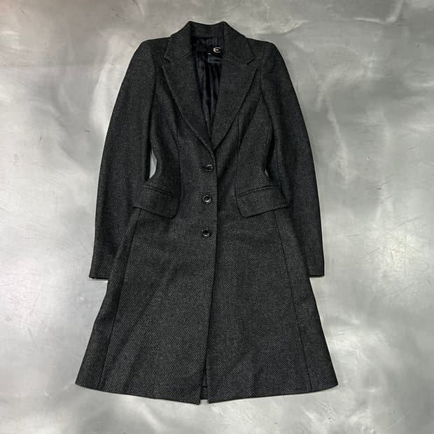  저스트 카발리 헤링본 싱글 코트 y14781