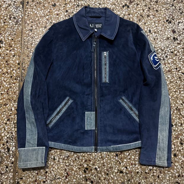 [L] 00s Armani jeans 알마니진스 스웨이드 가죽 자켓