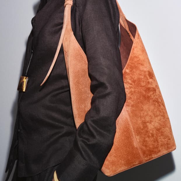 자라 돈피 맥시 레더 버킷 숄더백 오렌지