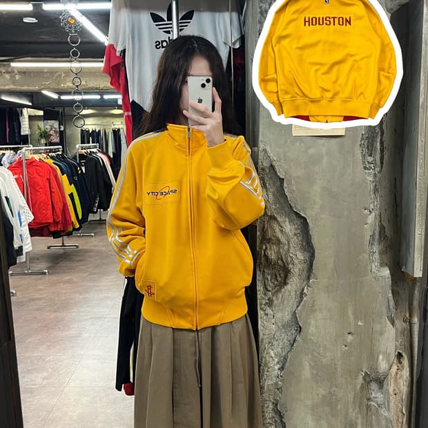 아디다스 nba 휴스턴 농구 져지 옐로우 S #csz1988