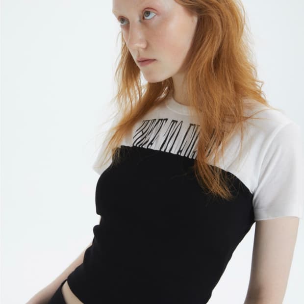 쓰리투에이티 Layered Tube Top T-shirt (White)