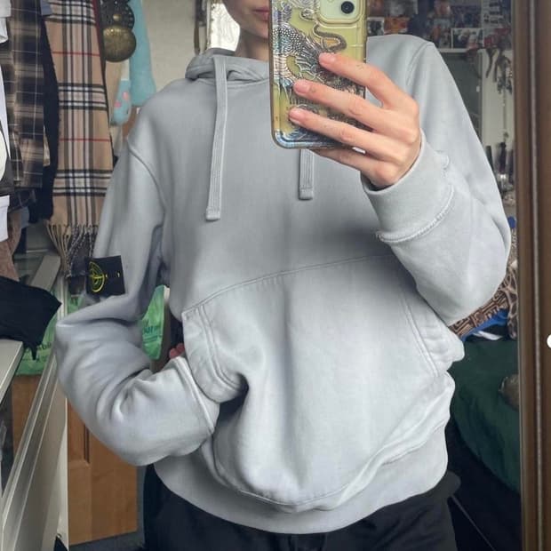 스톤아일랜드 와펜 패치 코튼 후드 V0061