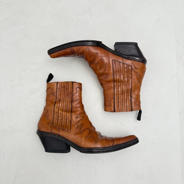 Sartore 사토레 카멜 웨스턴 앵클 부츠