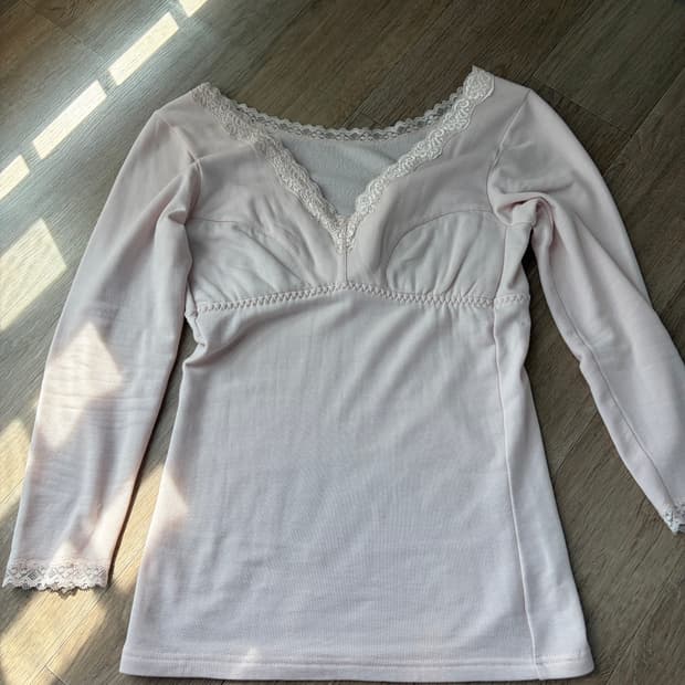 빈티지 레이스 슬리브 탑