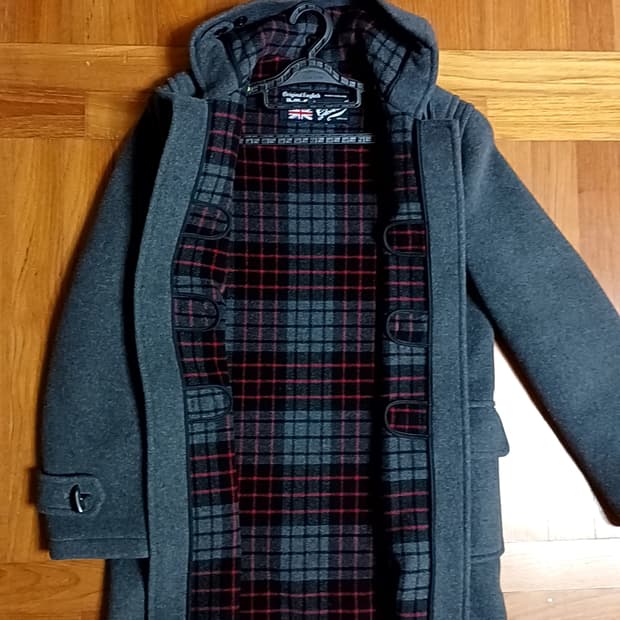 글로버올 gloverall 회색 더플 코트