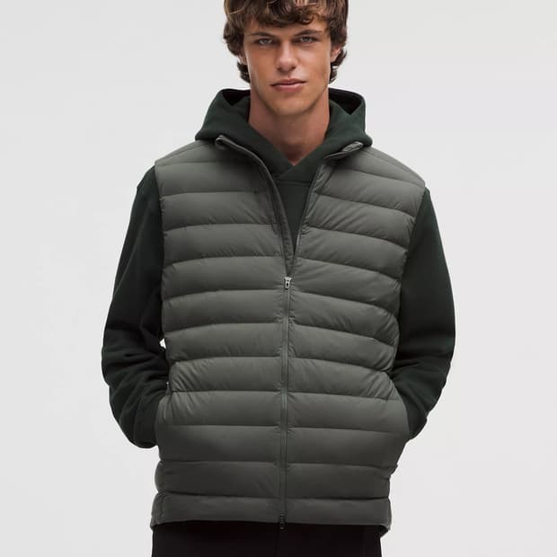 룰루레몬 네비게이션 다운 베스트 다크 올리브 S