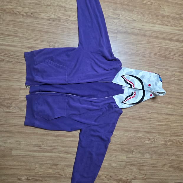 베이프 카모 샤크 후드집업 L