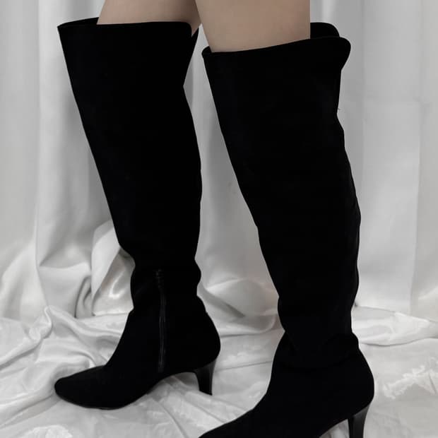 black suede boots