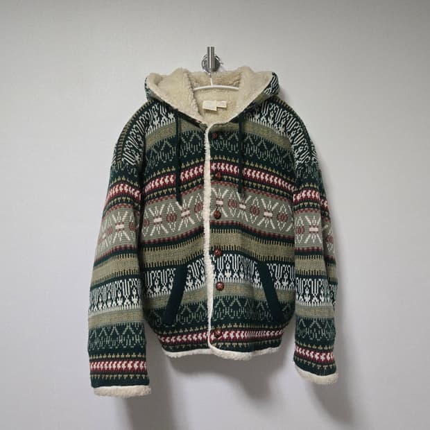 빈티지 후드 코위찬 / 여성 가디건 / 여자 가디건 