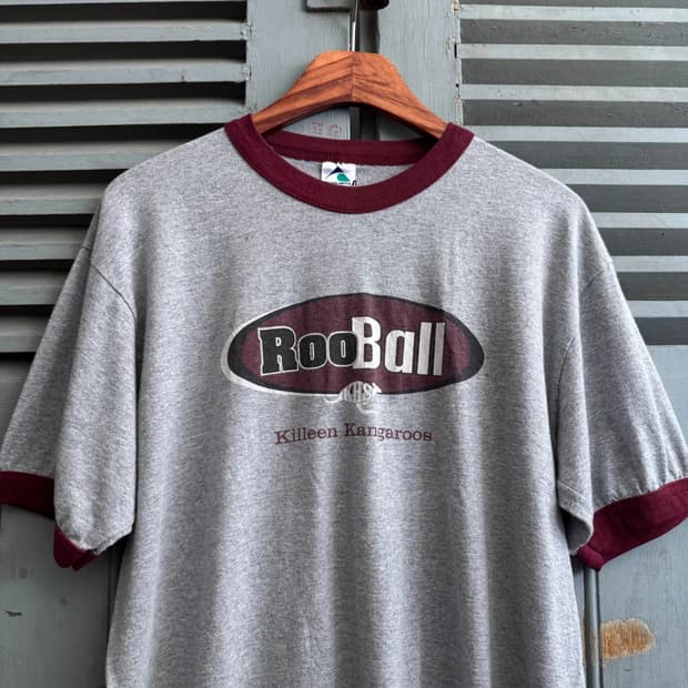[L]USA 빈티지 Roo Ball 링거 티셔츠