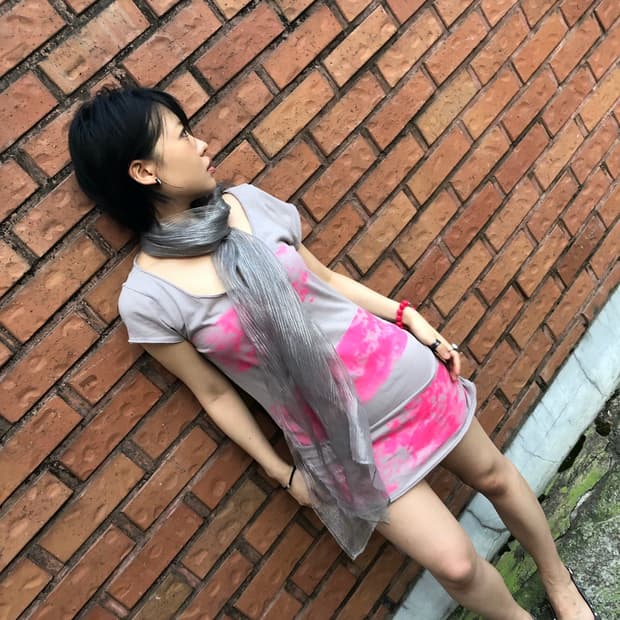 dkny stripe shirring top