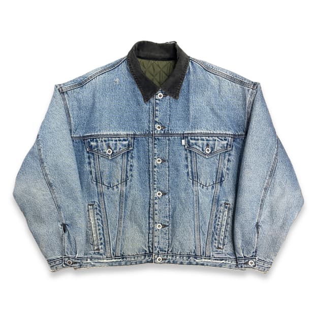 90s 리바이스 실버탭 리버시블 데님 퀼팅 자켓 L