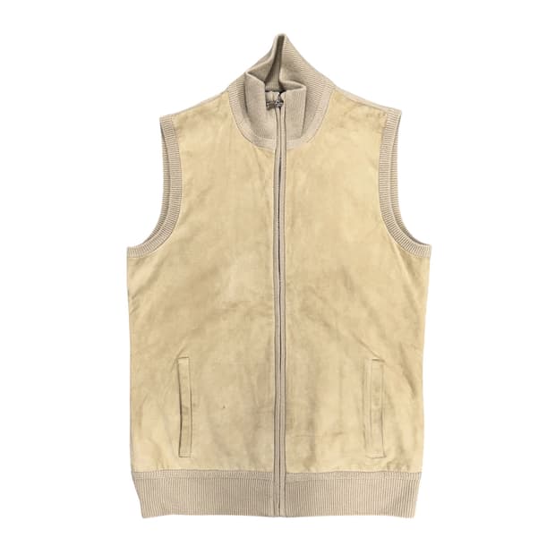 폴로 우먼스 양가죽 스웨이드 조끼(S)