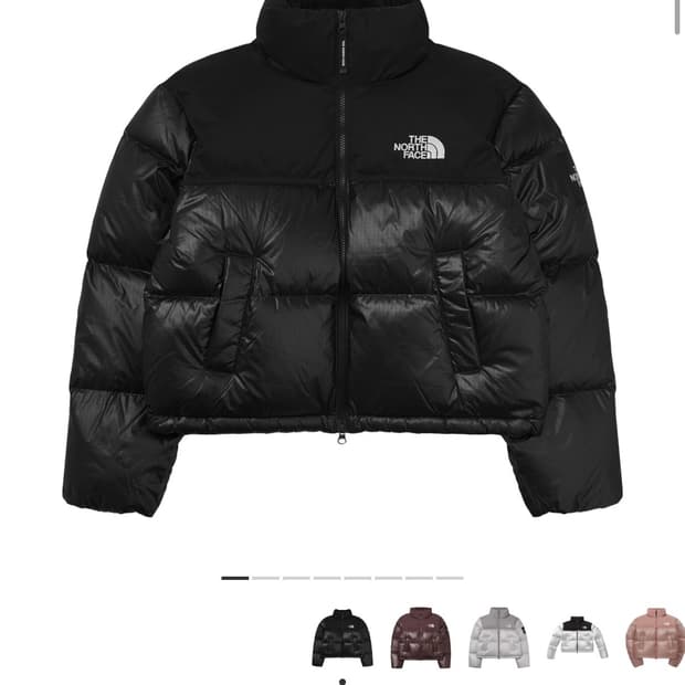 노스페이스 화이트라벨 노벨티 눕시 여성 숏패딩 s 블랙