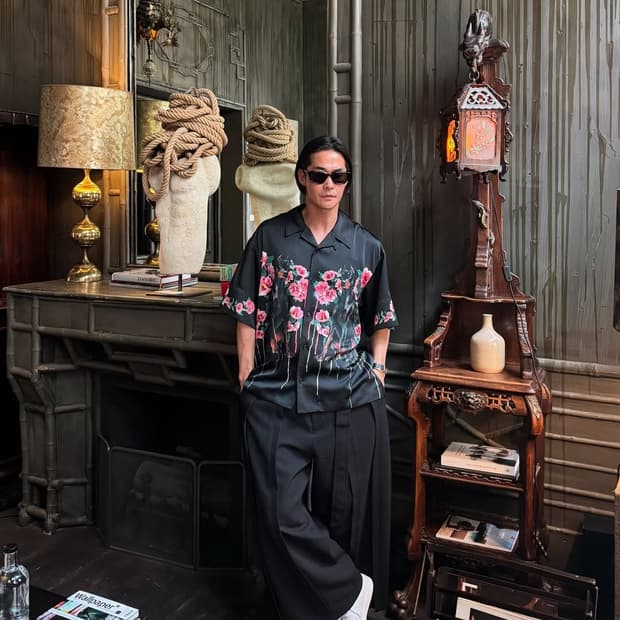 송지오옴므 x 배정남 벨 무궁화 셔츠