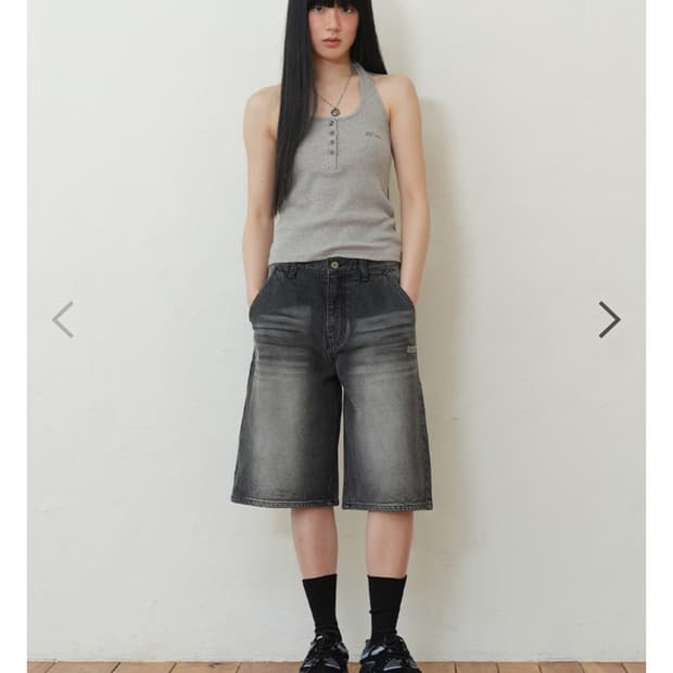 애즈온 버뮤다 팬츠 STONE DENIM BURMUDA PANTS