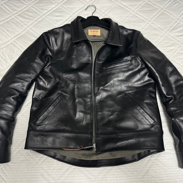 REAL SIMONS 블랙 말가죽 자켓 XL