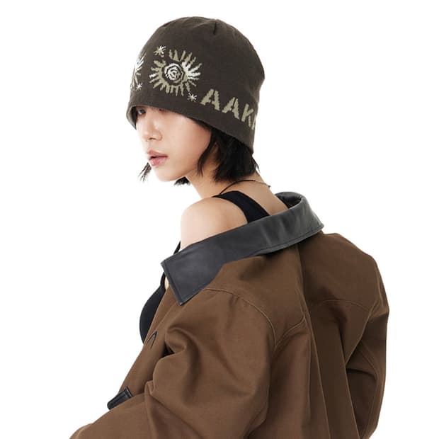 아캄 Small Sun Jacquard Beanie