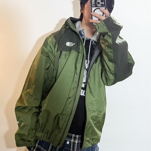 노스페이스 XCR 고어텍스 바람막이 카키 그린