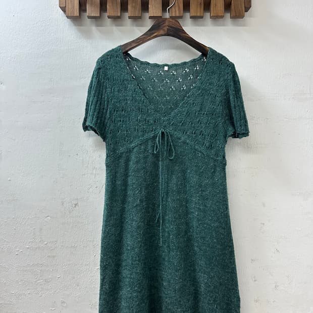 일본빈티지 모헤어 텍스처 니트 원피스 