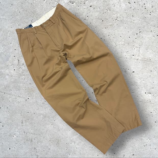 [32x34] 폴로 랄프로렌 포니 베이지 면바지 코튼 치노 팬츠 D568
