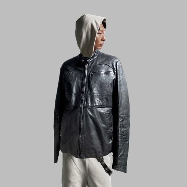 DUCATI x PUMA 소가죽 싱글바이커자켓