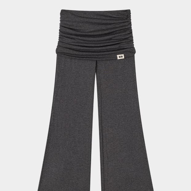 키시닝 요가 팬츠 차콜 Yoga Flow Foldover Pants