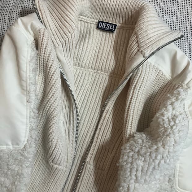 디젤 하이넥 니트 집업