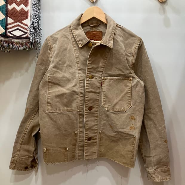 LEVIS 리바이스 캔버스 커팅자켓 S