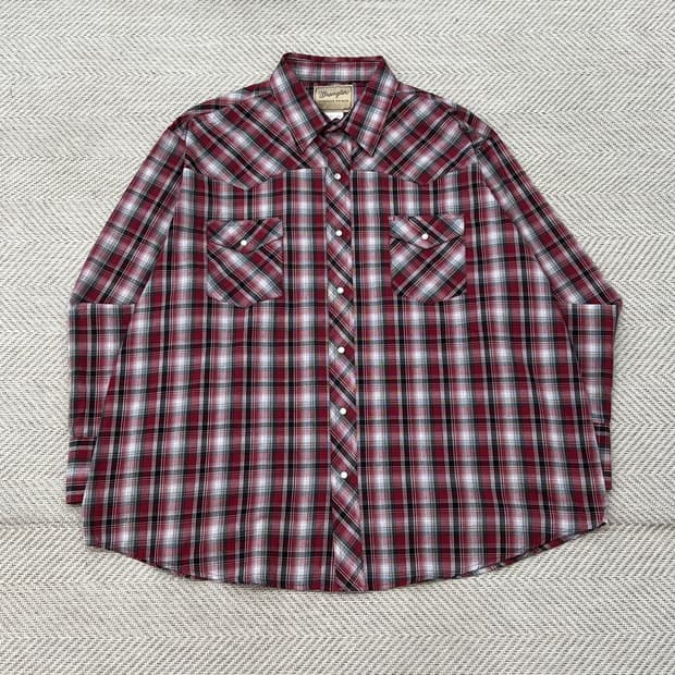 랭글러 웨스턴 체크셔츠 r3204