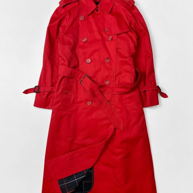버버리 90s 개버딘 오리지널 2중 롱 트렌치 코트 PN5420